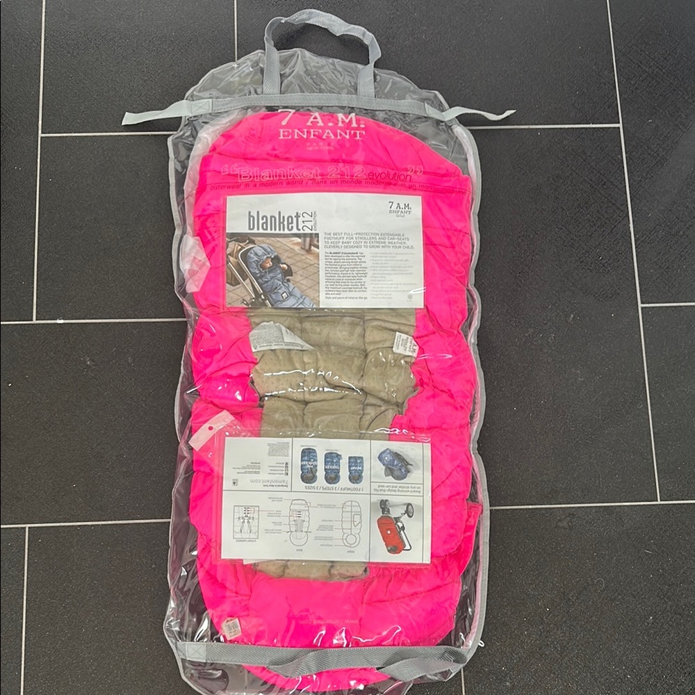 7 A.M. Enfant Pink and Gray Blanket